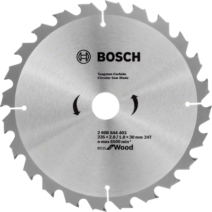 Lame de scie circulaire Bosch Eco pour bois, 24 dents.