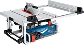 Scie à table Bosch GTS 10 J avec inclinaison réglable.