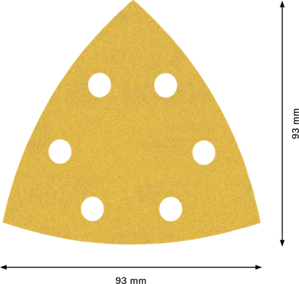 Papier abrasif delta Bosch EXPERT C470 93 mm avec 6 trous.