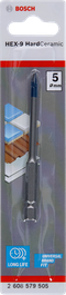 Foret Bosch HEX-9 HardCeramic 5 mm.