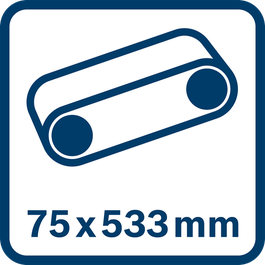  Dimensions de bande abrasive : 75 x 533