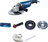 Meuleuse d'angle Bosch GWS 24-180 avec accessoires.