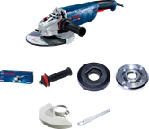 Meuleuse d'angle Bosch GWS 24-180 avec accessoires.