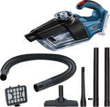 Aspirateur sans fil Bosch GAS 18V-1 avec accessoires.