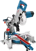 Scie à onglet coulissante Bosch GCM 800 SJ pour une coupe d'angle précise.