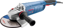 Meuleuse d'angle Bosch GWS 26-230 avec poignée latérale.