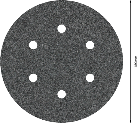Disque abrasif Bosch PRO F355 150mm G80 avec 6 trous.