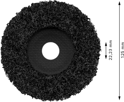 Disque de nettoyage Bosch PRO N377, 125 mm noir.