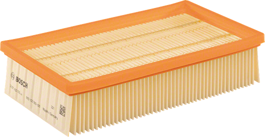 Filtre plissé plat en cellulose Bosch pour l'extraction de la poussière.