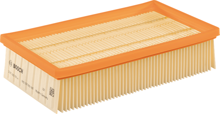 Filtre plissé plat en cellulose Bosch pour l'extraction de la poussière.