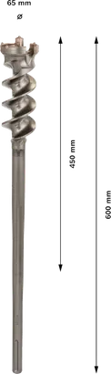 Foret traversant Bosch PRO SDS max-9, diamètre 65 mm.