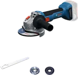 Meuleuse d'angle sans fil Bosch GWS 18V-8 avec accessoires.