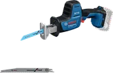 Scie alternative sans fil Bosch GSA 18V-24 avec deux lames.