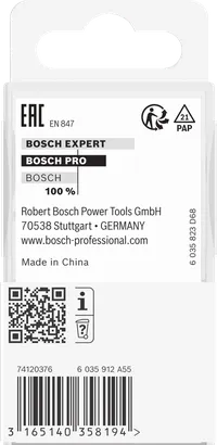 Fraise à défoncer Bosch PRO Classical Cove R 9,5, tige de 8 mm.