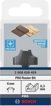 Bosch PRO Fraise à défoncer Ovolo 6,3 mm.