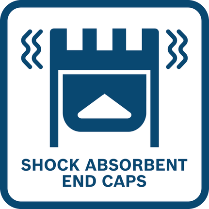 Embouts absorbant les chocs.