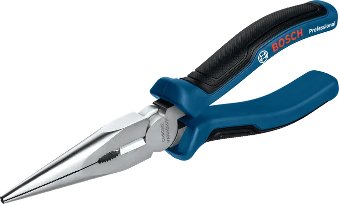 Pince à bec long Bosch 200 mm avec lames de coupe trempées par induction.