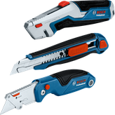 Ensemble de couteaux Bosch 3 pièces avec poignées ergonomiques.