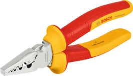 Pince à sertir Bosch VDE 180 mm pour travaux électriques.
