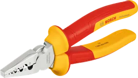 Pince à sertir Bosch VDE 180 mm pour travaux électriques.