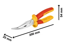 Pince à bec long Bosch VDE coudée à 40° 200 mm.