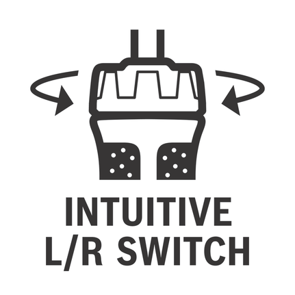 Commutateur G/D intuitif.