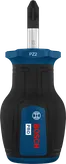 Tournevis court Bosch PRO PZ2 x 25 mm avec poignée ergonomique.