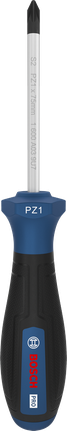 Tournevis Bosch PRO PZ1 x 75 mm avec poignée ergonomique.