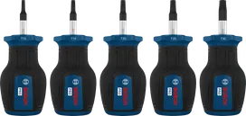 Tournevis court Bosch PRO TX, jeu de 5 pièces avec tiges S2.