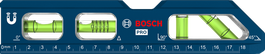Niveau à bulle Bosch PRO Billet Torpedo 200 mm avec base magnétique.