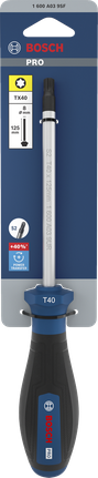 Tournevis Bosch PRO TX40 x 125 mm avec poignée ergonomique.