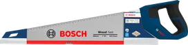 Scie à main Bosch 550 mm 7 TPI pour une coupe rapide du bois.