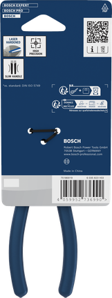 Pince coupante diagonale Bosch 160 mm avec poignées antidérapantes trempées.