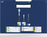 Coffret de cliquet Bosch 1/4" + 1/2" 80 pièces avec accessoires.