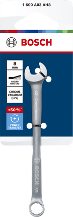 Clé mixte Bosch 8 mm en chrome vanadium.