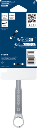 Clé mixte Bosch 15 mm en chrome vanadium.
