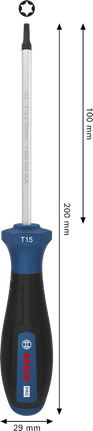 Tournevis Bosch PRO TX15 avec lame de 100 mm.