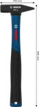 Marteau d'ingénieur Bosch 300 g avec tête en acier au carbone.