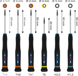 Jeu de tournevis de précision Bosch PRO TX/TH/H, 6 pièces.