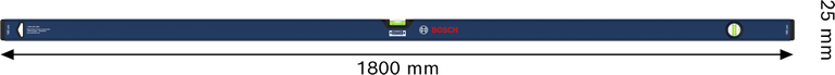 Niveau à bulle Bosch de 180 cm pour un alignement précis.
