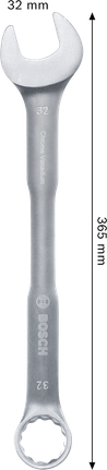 Clé mixte Bosch 32 mm en chrome vanadium.