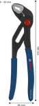 Pince multiprise Bosch 180 mm avec poignées antidérapantes.