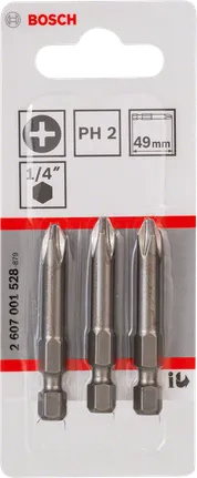 Bosch PH2 49mm extra hard screwdriver bits.