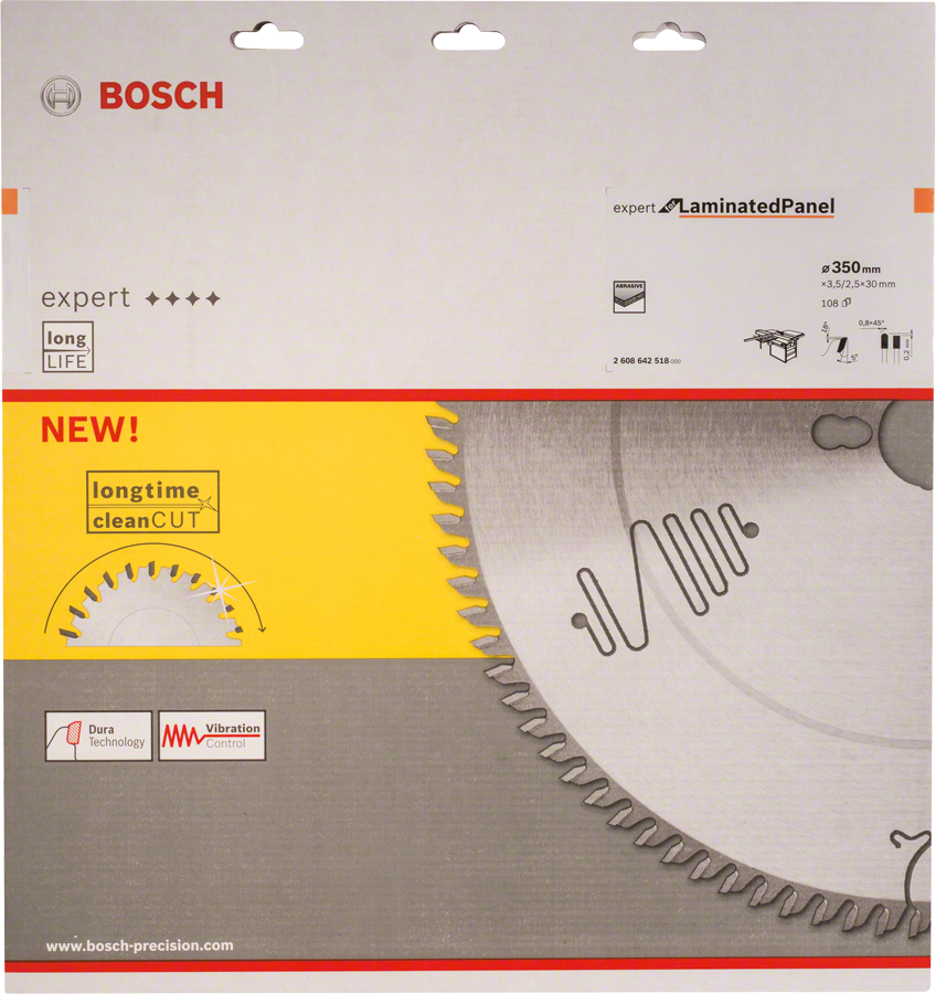 Bosch Expert for Laminated Panel circular saw blade, longtime clean cut.