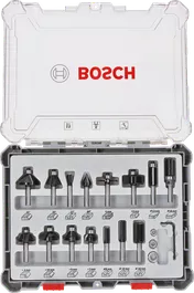 Mixed Router Bit Sets, 15-Pieces