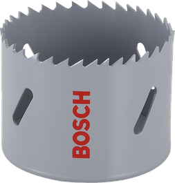 Bosch hole saw for precise circular cutting.