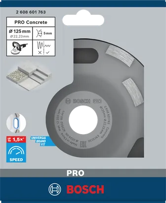 Bosch PRO Concrete grinding head 125 mm.