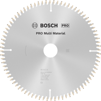 Bosch PRO Multi Material circular saw blade, 216mm T80.