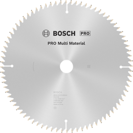 Bosch PRO Multi Material Circular Saw Blade, 80 teeth.