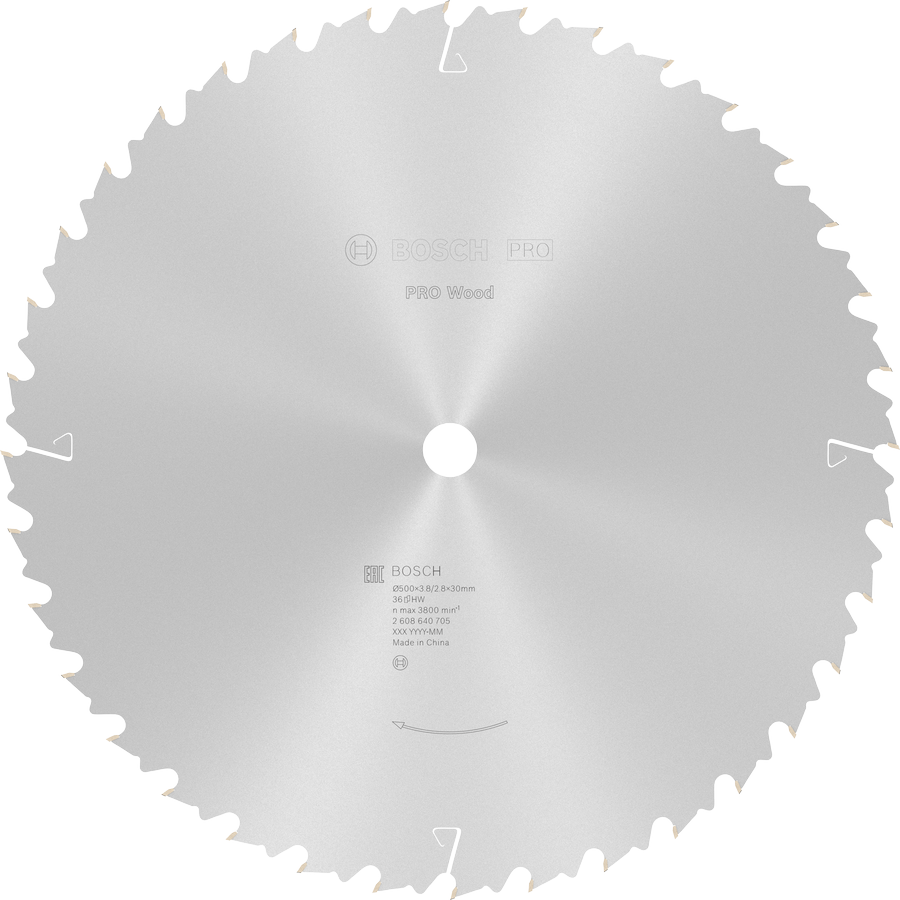 Bosch PRO Wood circular saw blade 500mm for wood cutting.